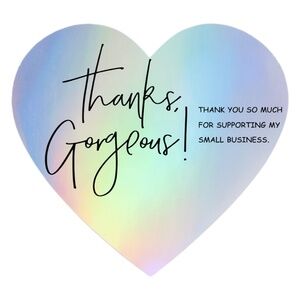 100 Thank You Stickers | Thanks Gorgeous | Small Business Packaging stickers new